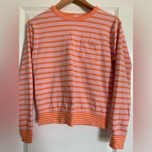 GAP Mariner‎ Striped Crew Neck Long Sleeve Shirt Pink Orange small
